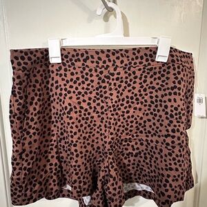 Old Navy Brown and Black Animal Print Shorts